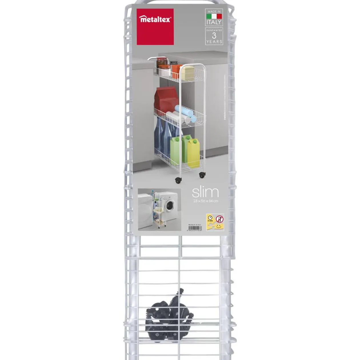 Resserre à légumes étroite blanche Metaltex