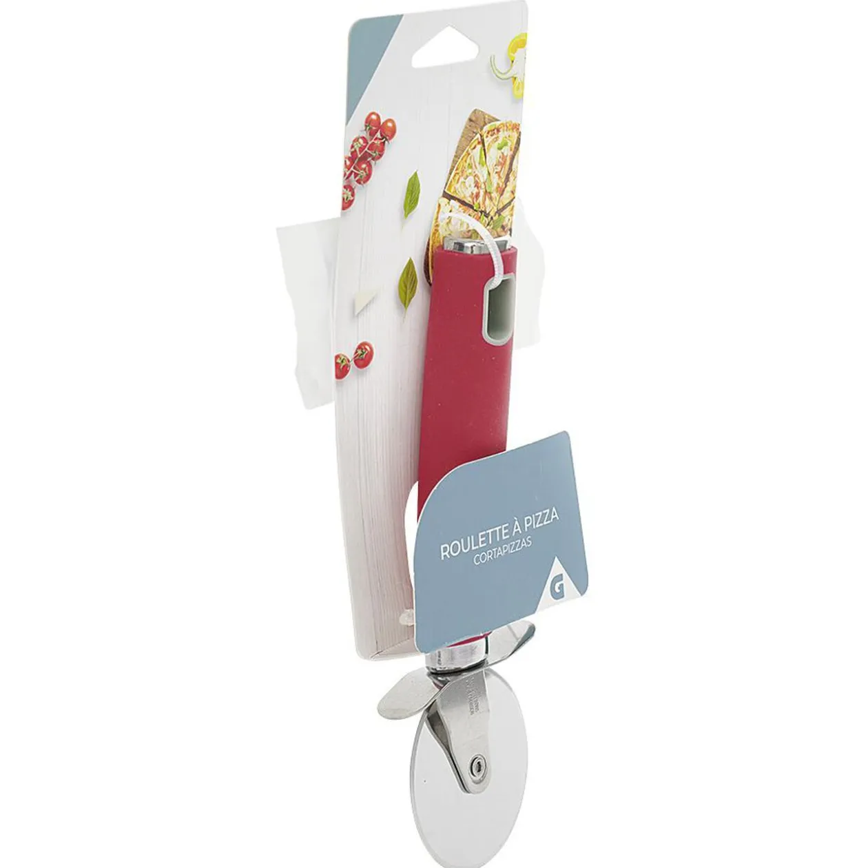Roulette à pizza en inox manche polypropylène rouge