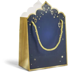 Sac cadeau papier à motifs orientaux 23x17cm