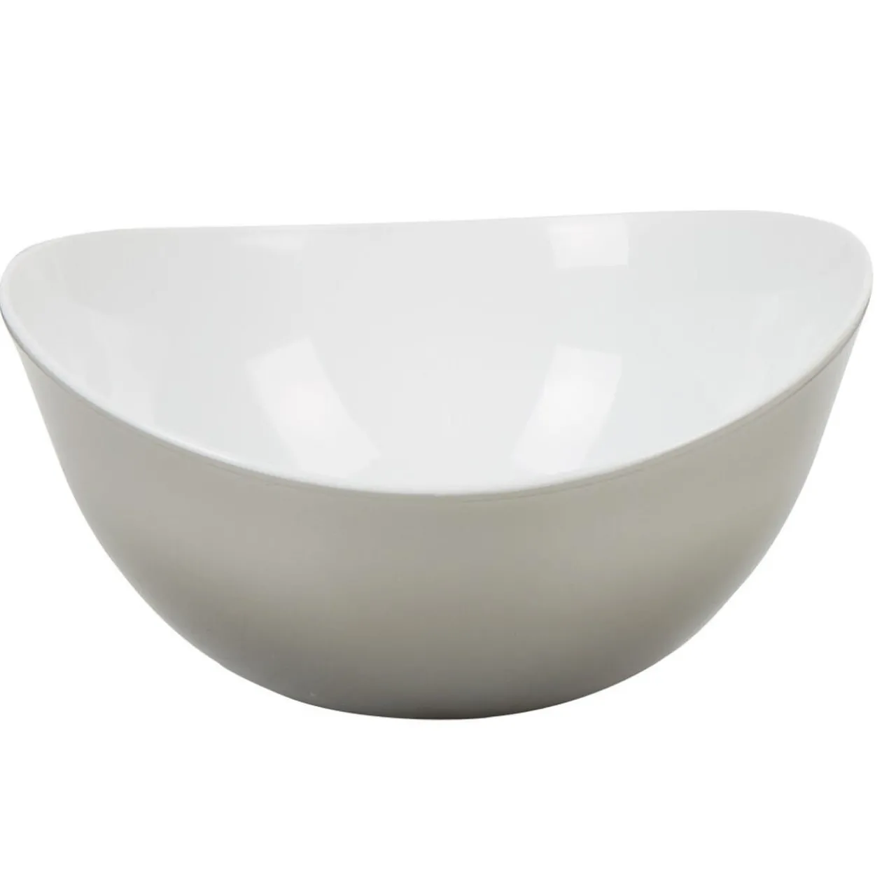 Saladier bicolore gris blanc