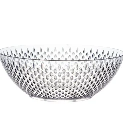 Saladier en plastique transparent effet martelé