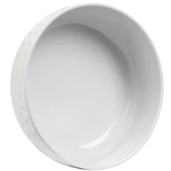 Saladier en porcelaine design martelé blanc