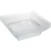 Saladier plastique carré transparent 22x22xH6,2 cm x12