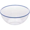Saladier plastique transparent bordure coloré Ø28xH12,2cm