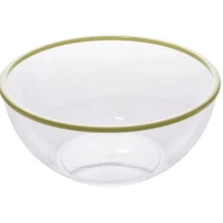 Saladier plastique transparent bordure coloré Ø28xH12,2cm