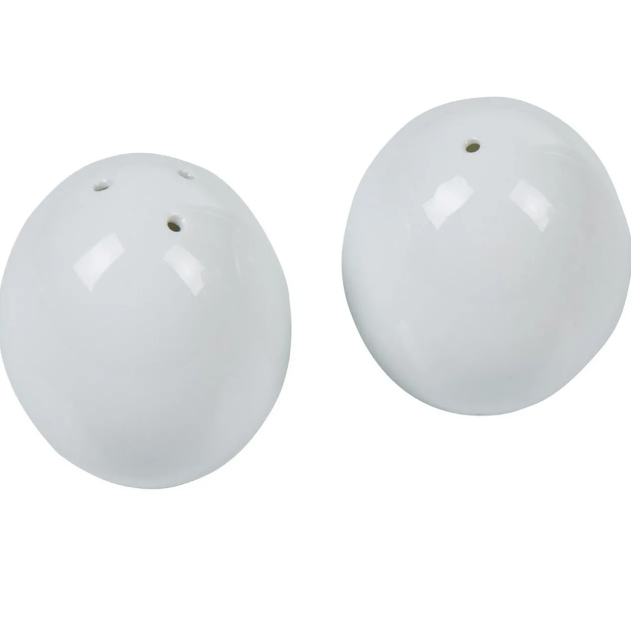 Salière et poivrière blanches