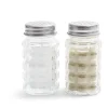 Salière et poivrière de table en verre et inox 50ml
