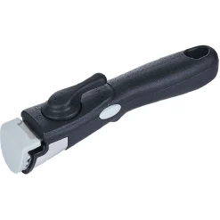 Sauteuse aluminium noir avec couvercle verre et poignée amovible Ø24cm