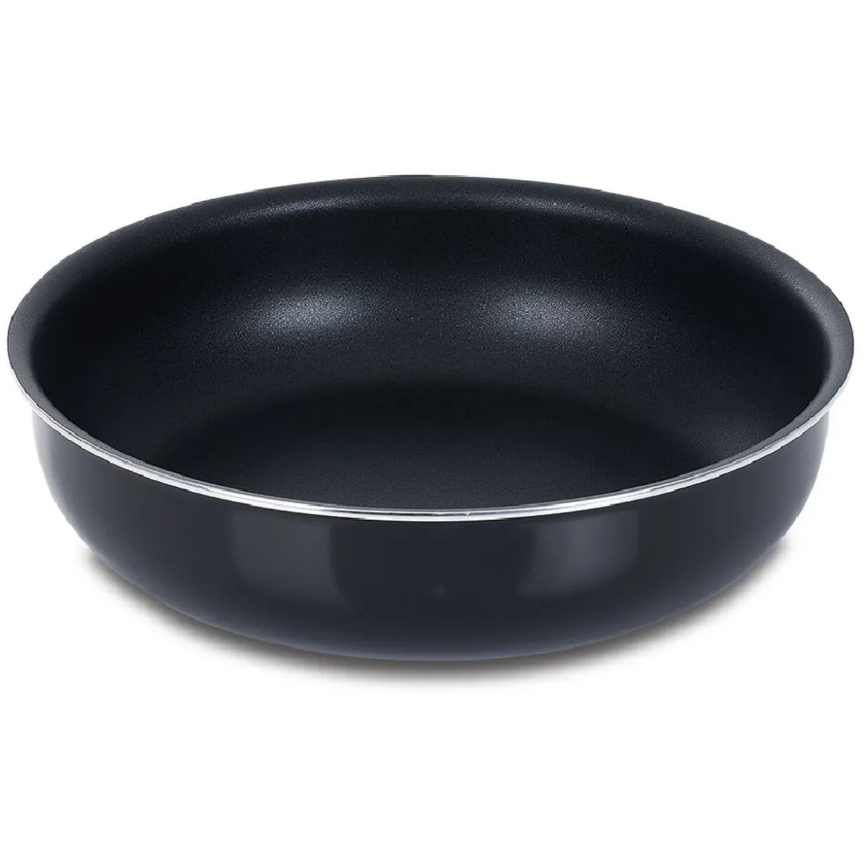 Sauteuse aluminium noir avec couvercle verre et poignée amovible Ø24cm