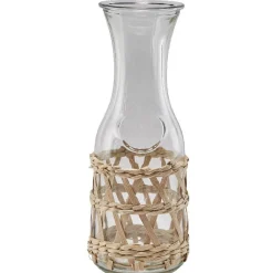 Service à boisson verre osier tressé naturel