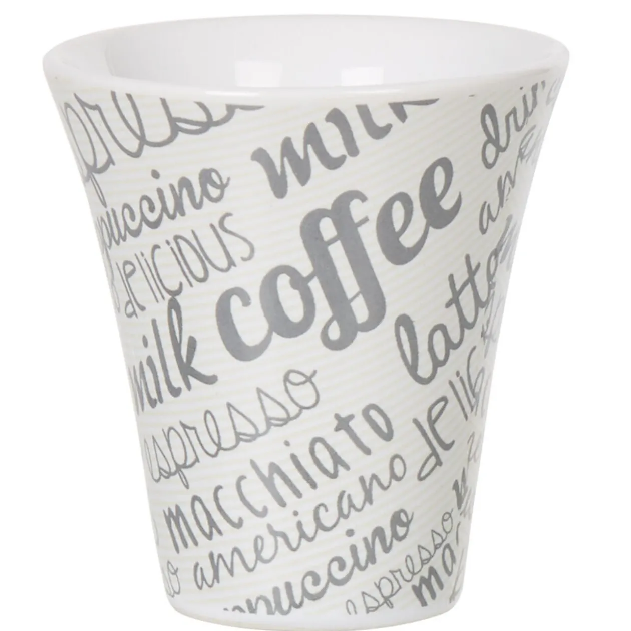 Service à café faïence ardoise gris blanc 6 personnes