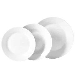 Service à vaisselle blanc rond 18 pièces