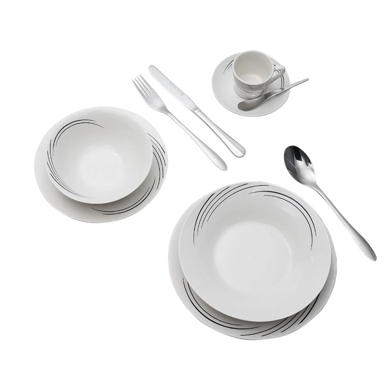 Service à vaisselle en porcelaine 48 pièces