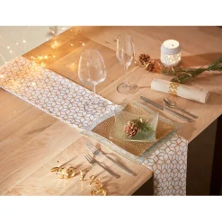 Service vaisselle doré transparent 18 pièces