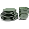Service vaisselle vert 18pcs