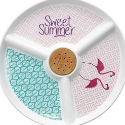 Set apéritif porcelaine design flamant rose