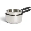Set casserole inox x2 - Ø16cm et Ø18cm