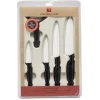 Set céramique couteau x4 avec économe x1 blanc et noir