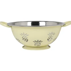 Set passoire, saladier, porte-ustensiles vert design ananas