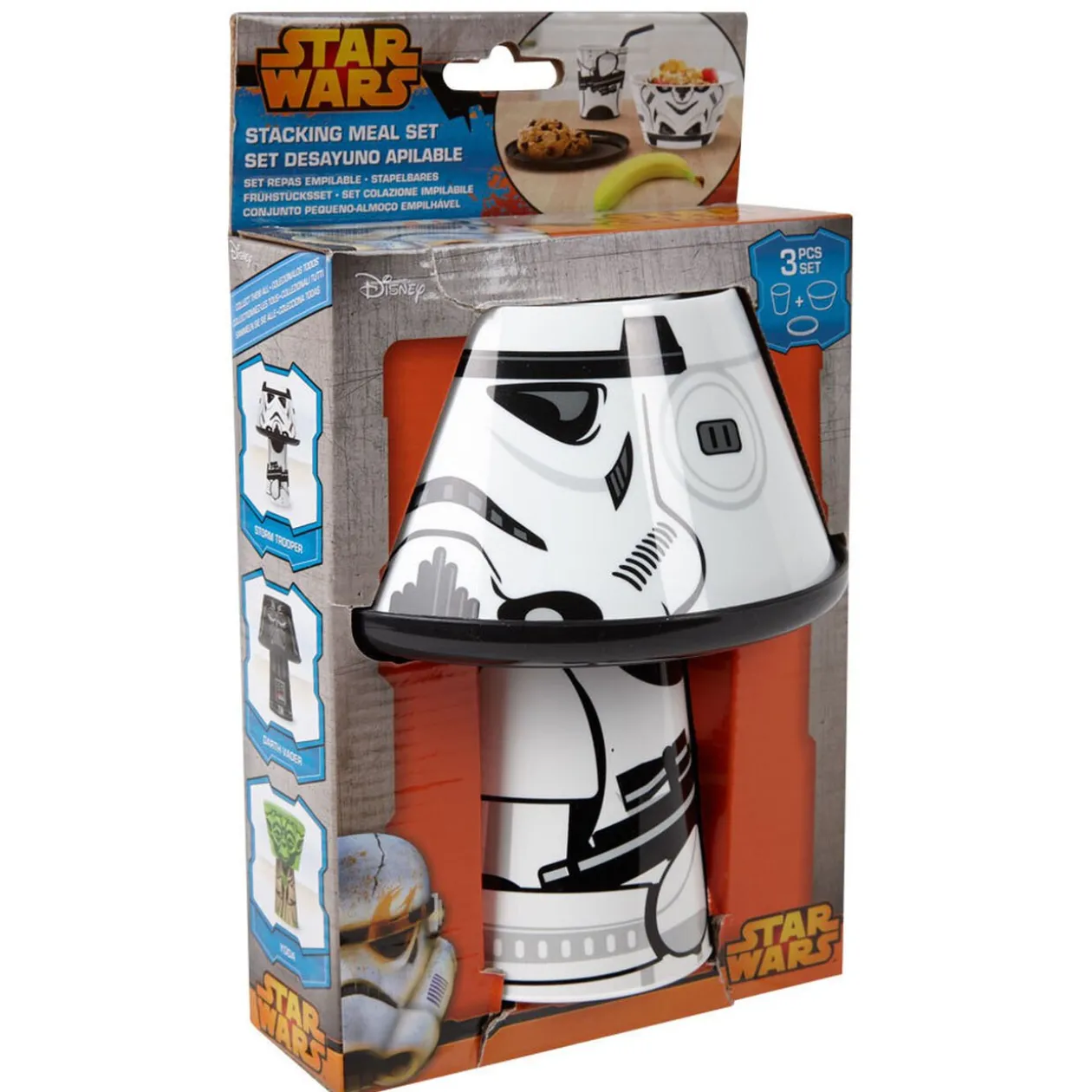 Set repas empilable 3 pièces Star Wars blanc