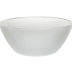 Set saladier avec coupelles x6 verre transparent martelé