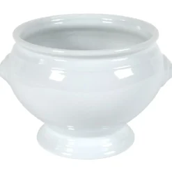 Soupière tête de lion porcelaine