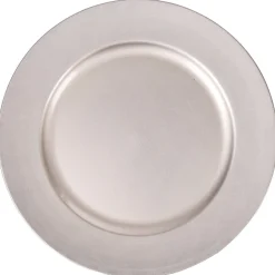 Sous assiette argentée