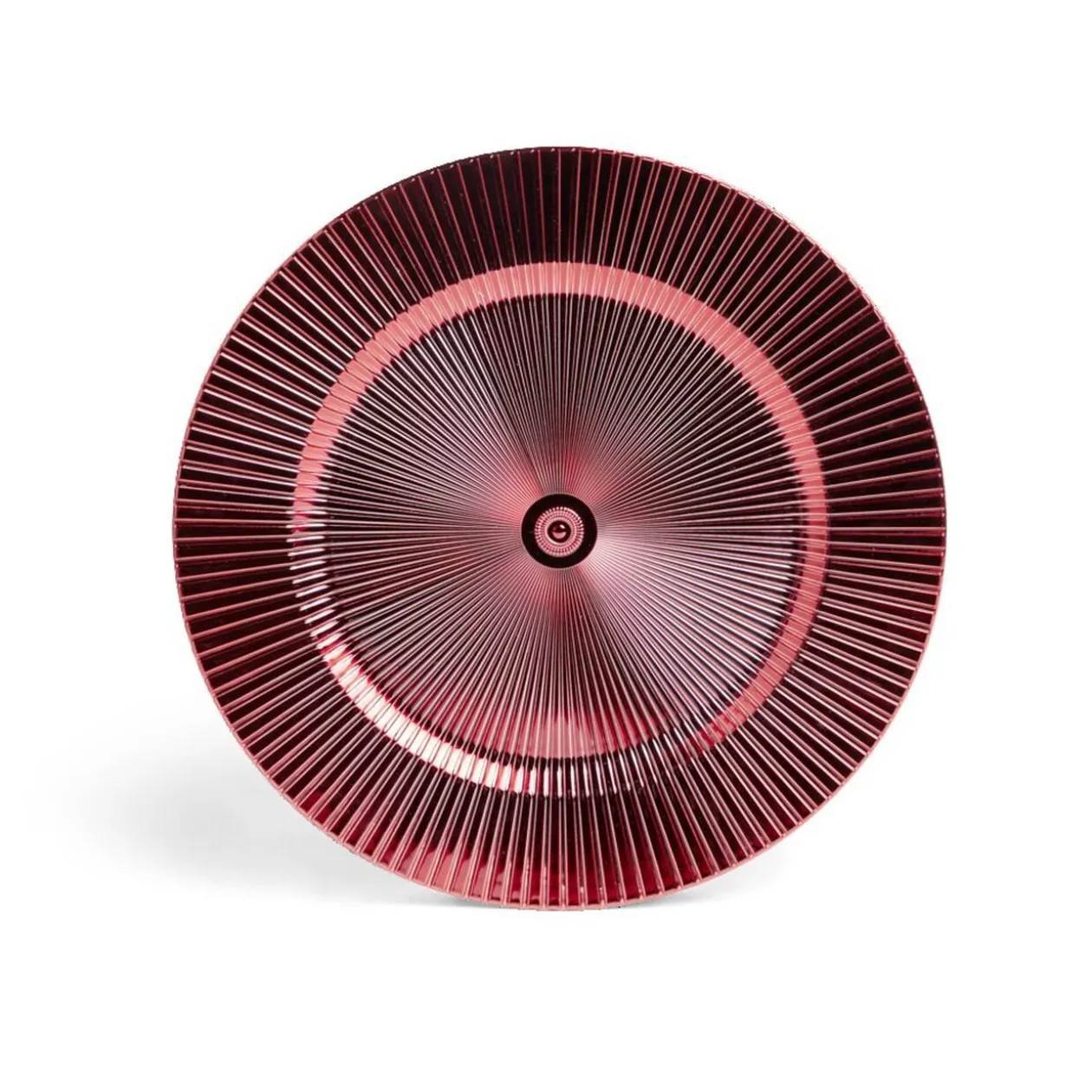 Sous assiette rond strié rouge Ø33cm
