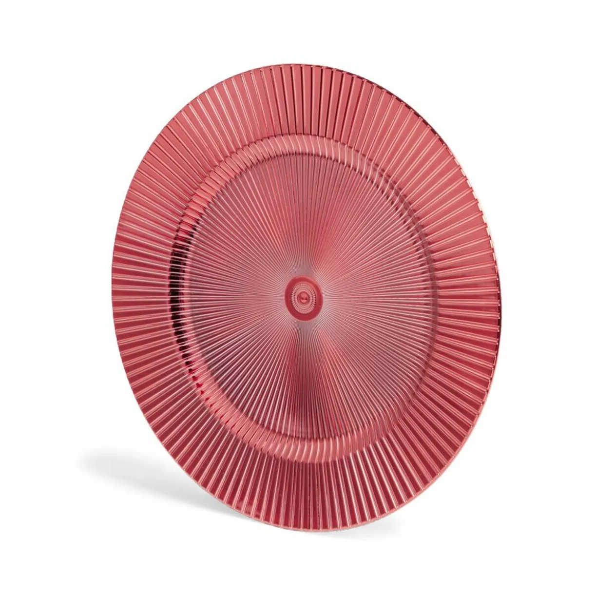 Sous assiette rond strié rouge Ø33cm