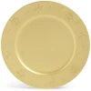 Sous assiette ronde doré Ø33cm rebord flocon