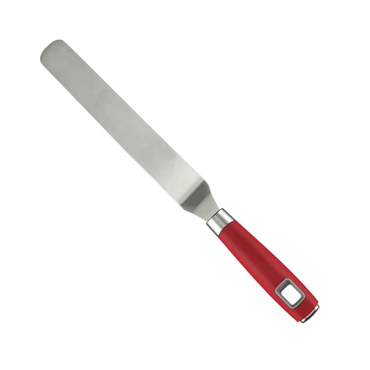 Spatule à crêpe inox avec manche en polypropylène rouge