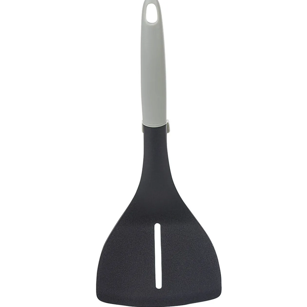 Spatule à trou polyamide manche en polypropylène gris noir