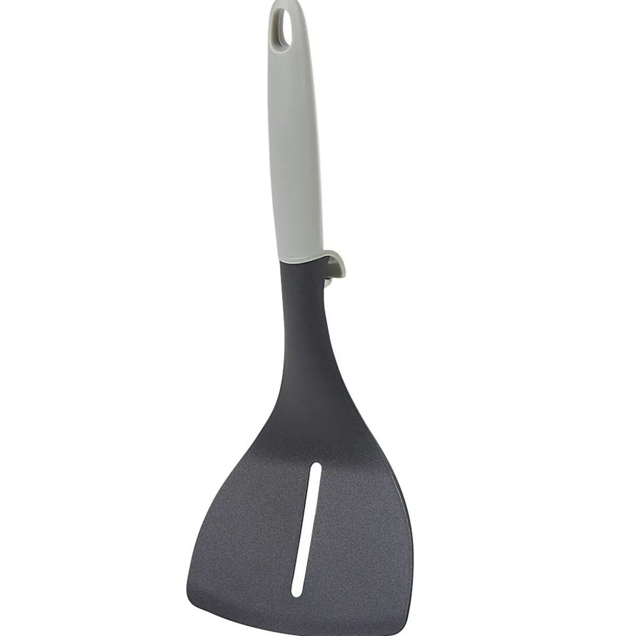 Spatule à trou polyamide manche en polypropylène gris noir