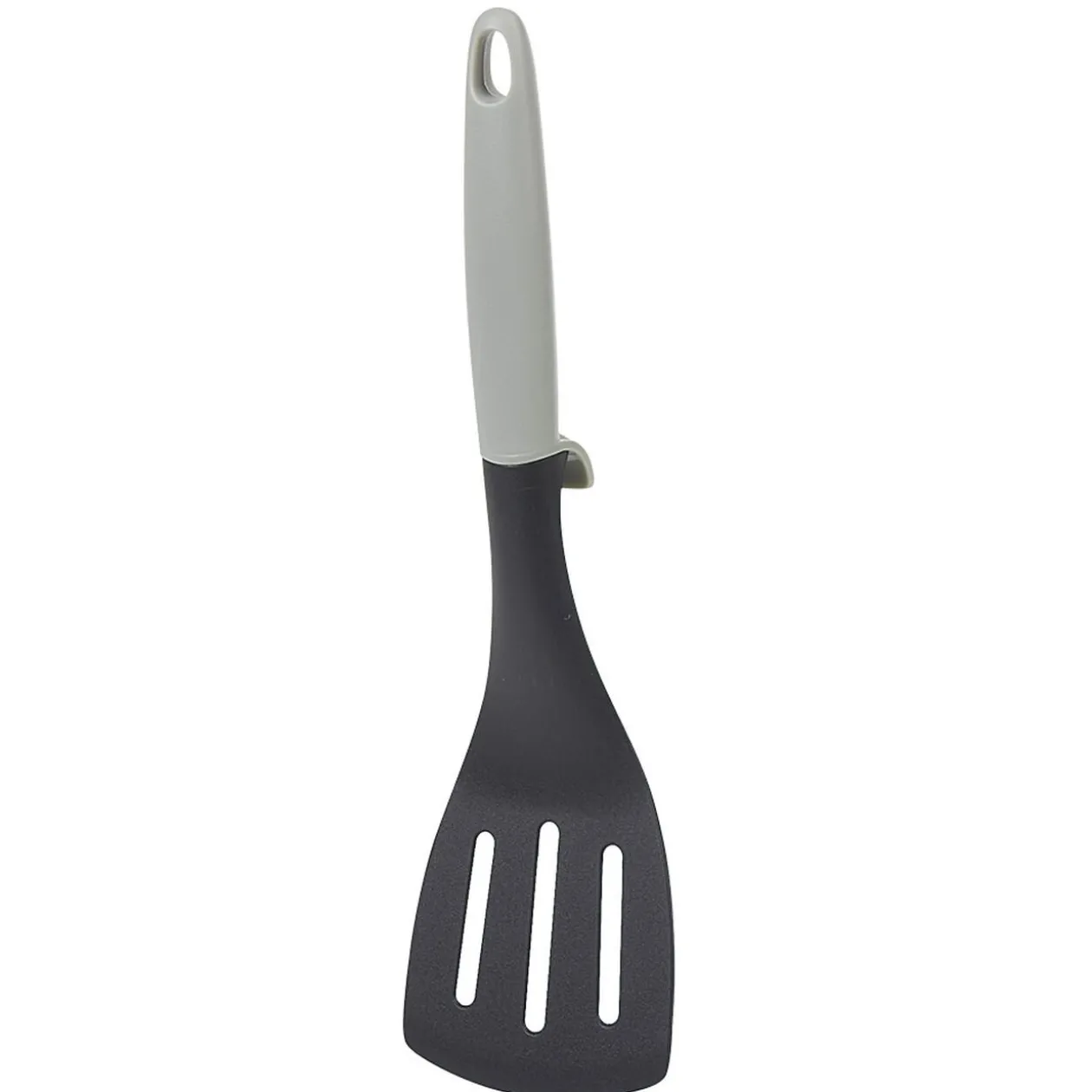 Spatule ajourée polyamide manche en polypropylène gris noir