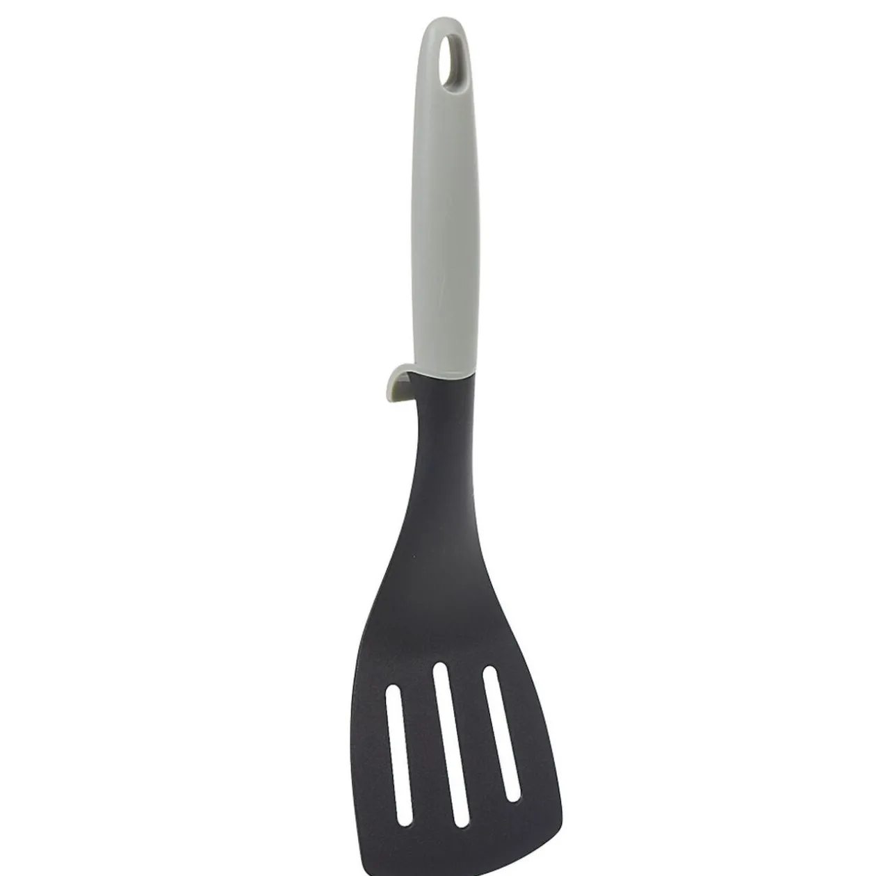 Spatule ajourée polyamide manche en polypropylène gris noir