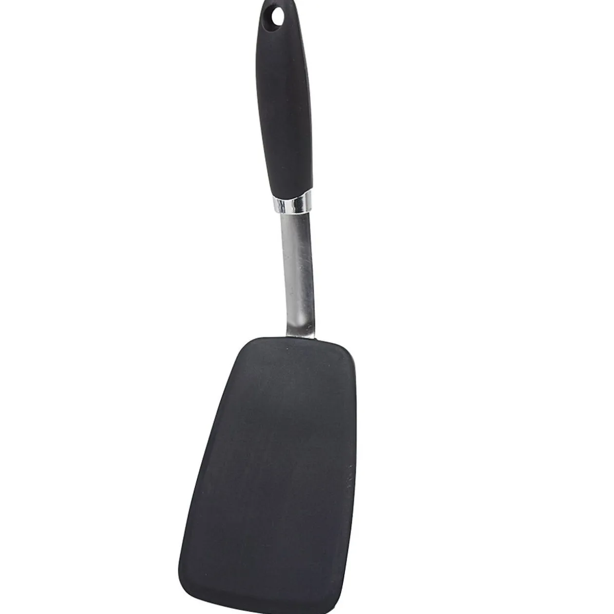 Spatule de cuisine en inox et silicone noir