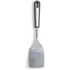 Spatule de cuisine en inox avec manche en plastique noir L.31cm