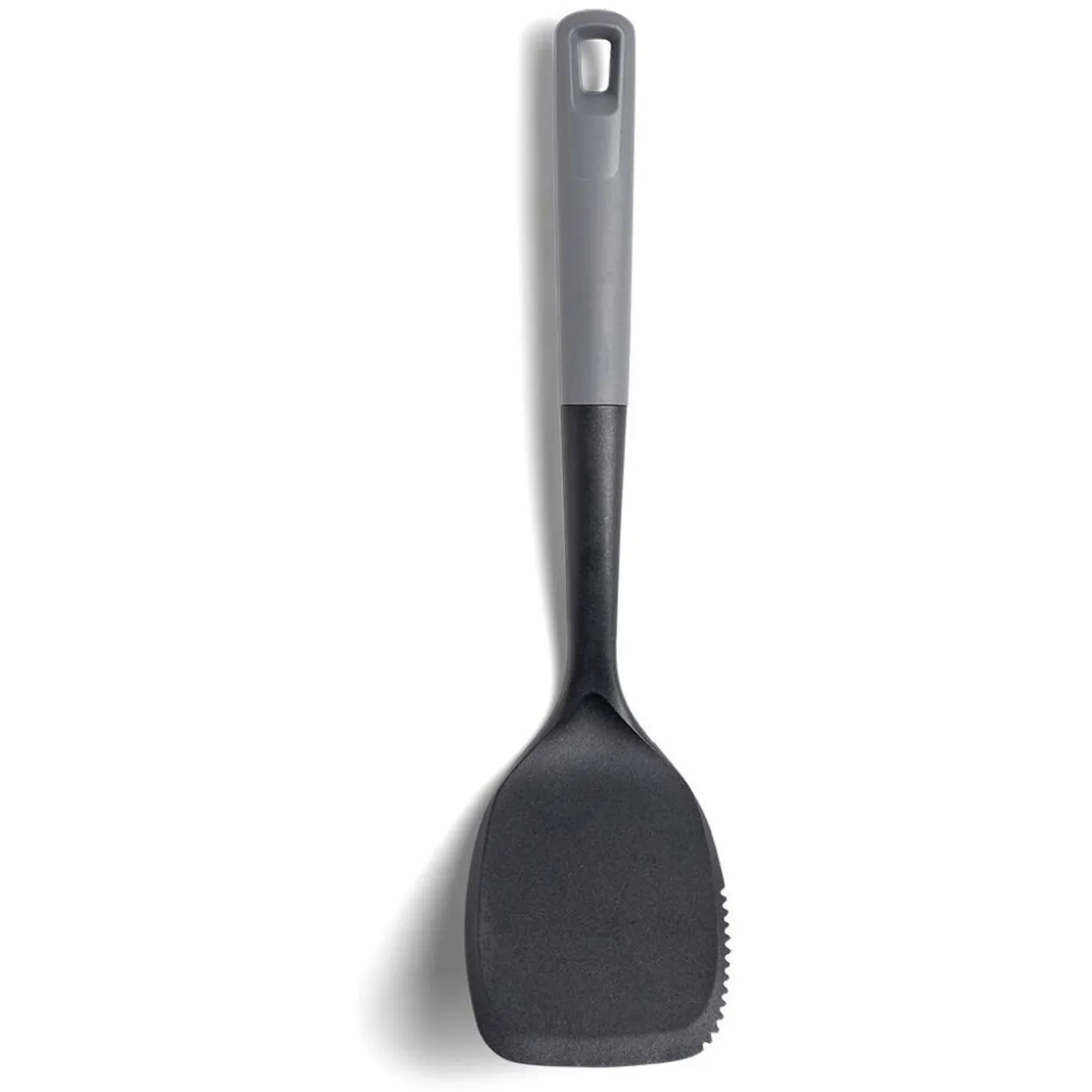 Spatule de cuisine en plastique noir et gris L.35cm