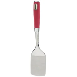 Spatule en inox avec manche en polypropylène rouge