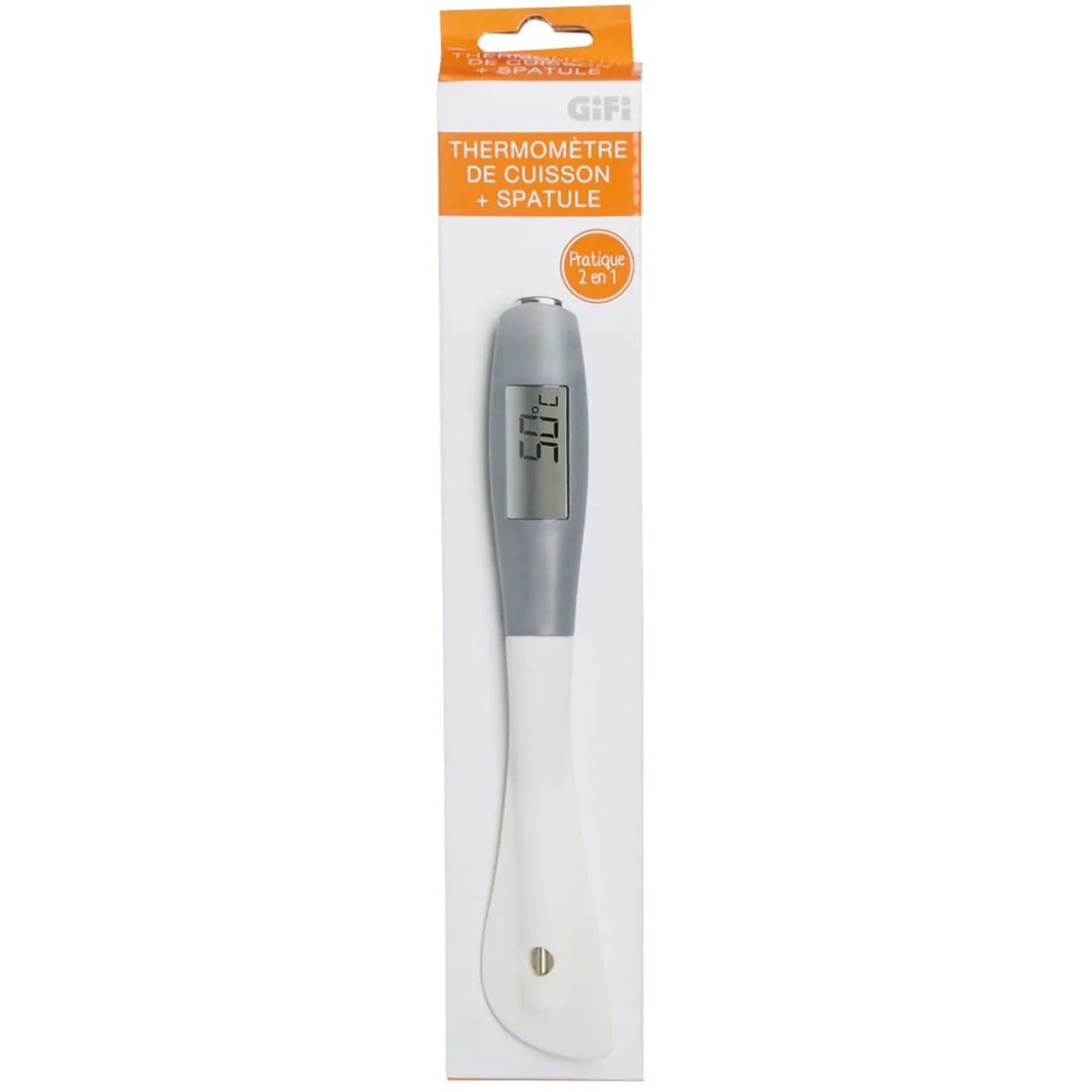Spatule thermomètre plastique et inox