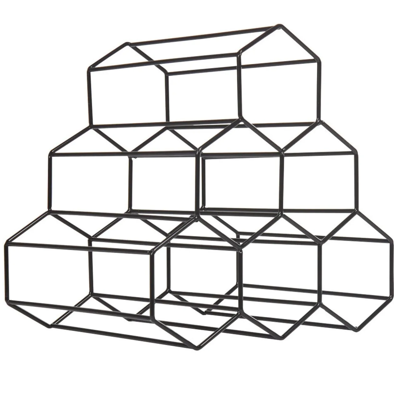 Support déco range bouteilles x6