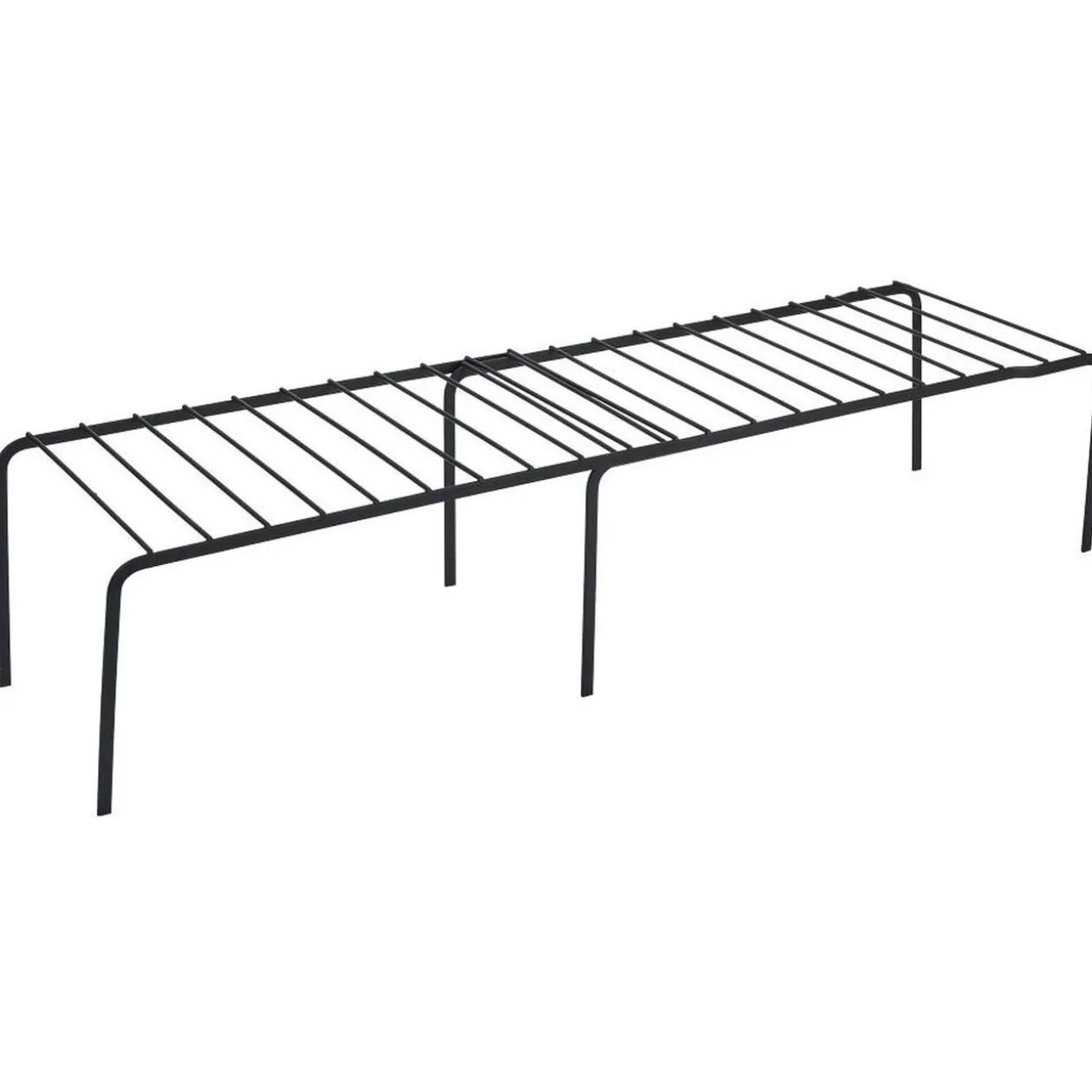 Support extensible en métal noir - L.43/69xl.20xH.14,5cm