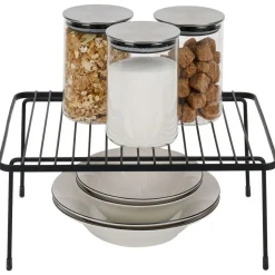 Support extensible en métal noir - L.43/69xl.20xH.14,5cm