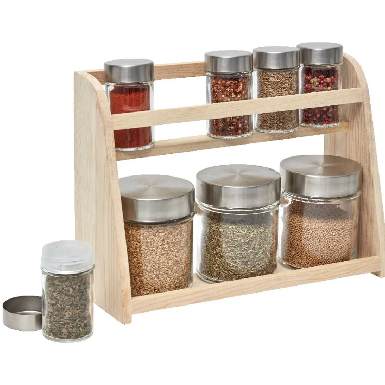 Étagère à épices et ses 8 bocaux