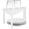 Étagère d'angle cuisine plastique blanc