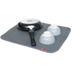 Tapis égouttoir gris pour évier 45x39cm