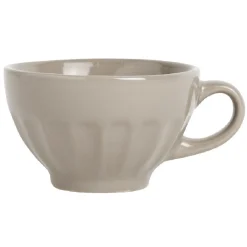 Tasse à café avec anse taupe cotelé
