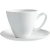 Tasse à café blanche avec sous tasse modèle slide