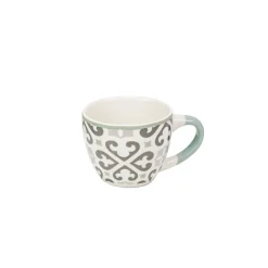 Tasse à expresso en porcelaine motif Carreau de ciment gris 9 cl