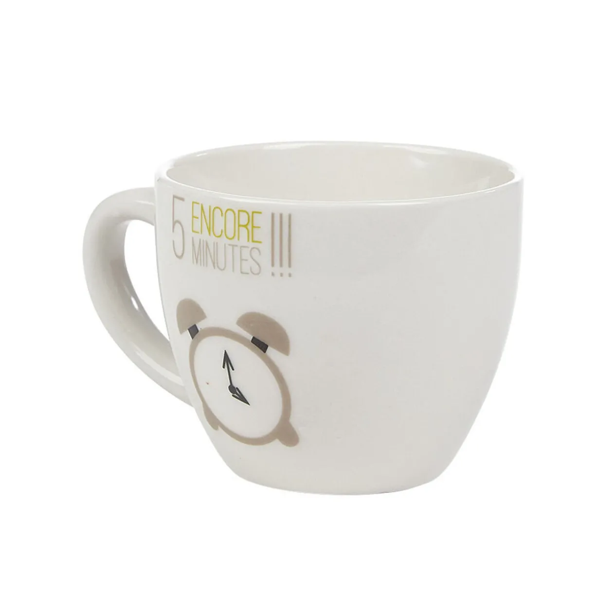 Tasse à expresso porcelaine blanc à motif réveil 9 cl